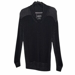 Buckle  Black Hudson Sweater Athletic Fit  Black Gray Cardigan Long Sleeve Large